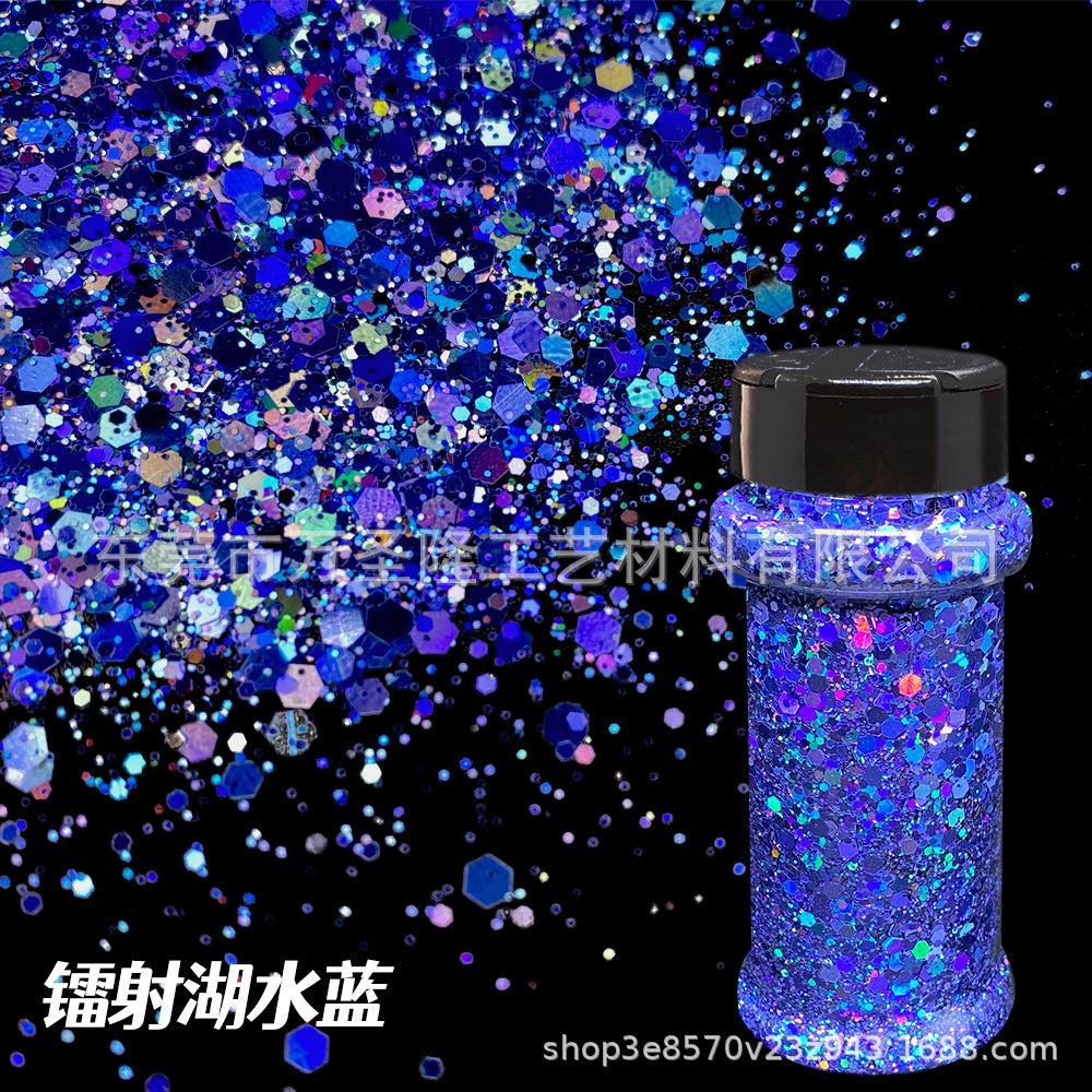 Wholesale Holographic Bottle Glitter Nail Art Colorful Sequins